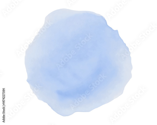 Watercolor Brush Stroke, stain, splash, background. Vector. Isolated. Blue