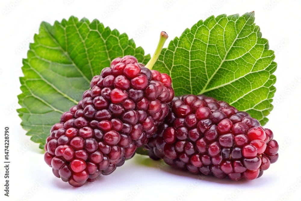 Fototapeta premium raspberry on white background