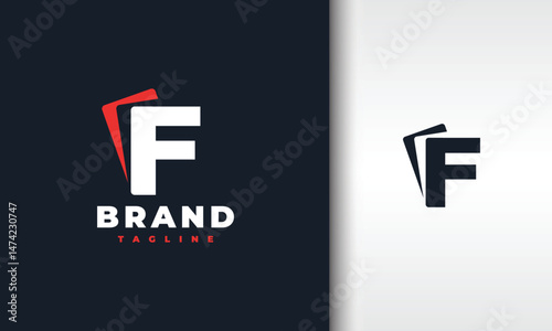 playing card letter F logo