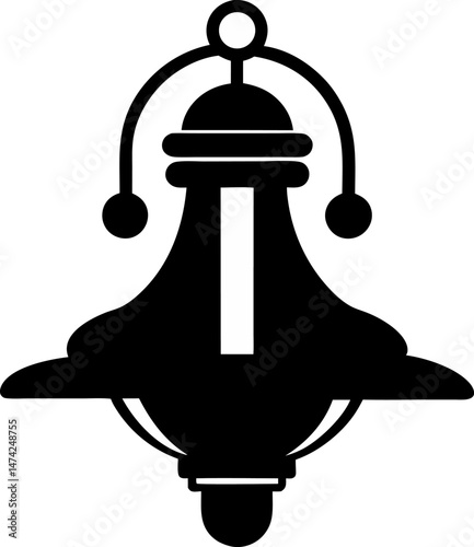 Bulb Holder Silhouette Vector Illustration  