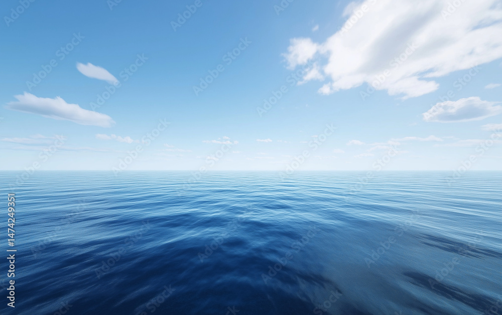 Obraz premium Photo of a blue ocean with waves, seen from an underwater perspective.