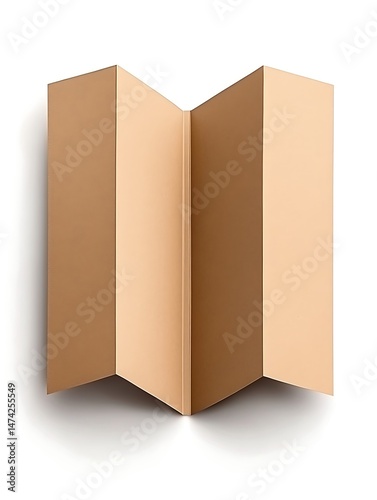 Folded Kraft Paper: Minimalist Texture and Light