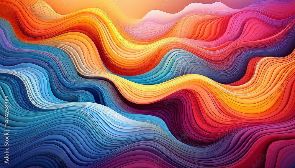 abstract colorful waves blending seamlessly to create a vivid aesthetic experience abstract colorful waves blending seamlessly to create a vivid aesthetic experience
