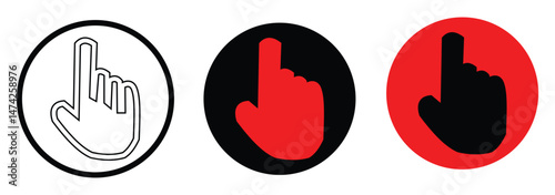 
Hand icon set. hand vector icon, 