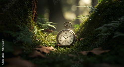 Wallpaper Mural Pocket Watch in Forest Torontodigital.ca