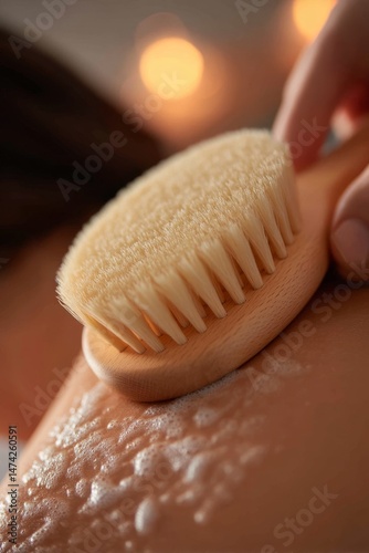 Anti-cellulite stomach massage utilizing wooden objects is a service provided by a massage salon situated in a dark room