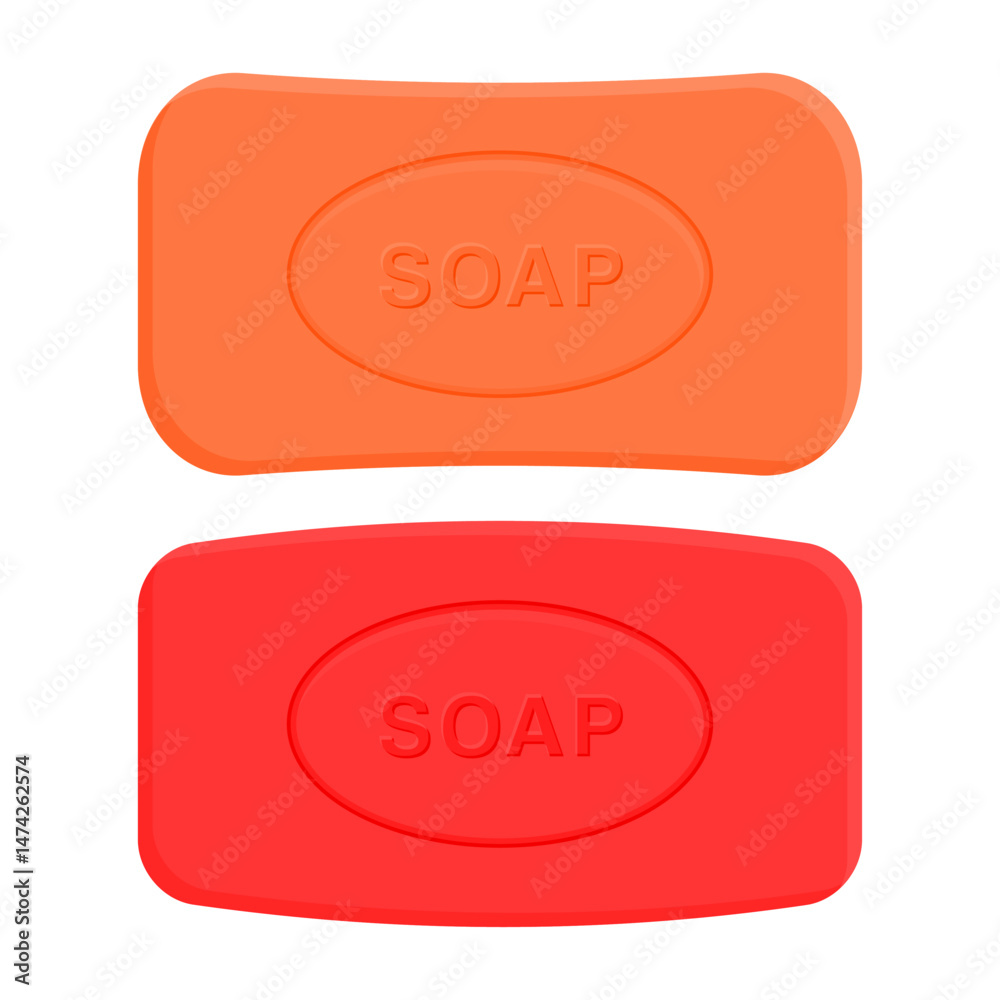 Bar Soap Hygiene Item Vector. Soap Bar Body Care on White Background. Bar Soap Hygiene Item Vector. Soap Bar Body Care on White Background.