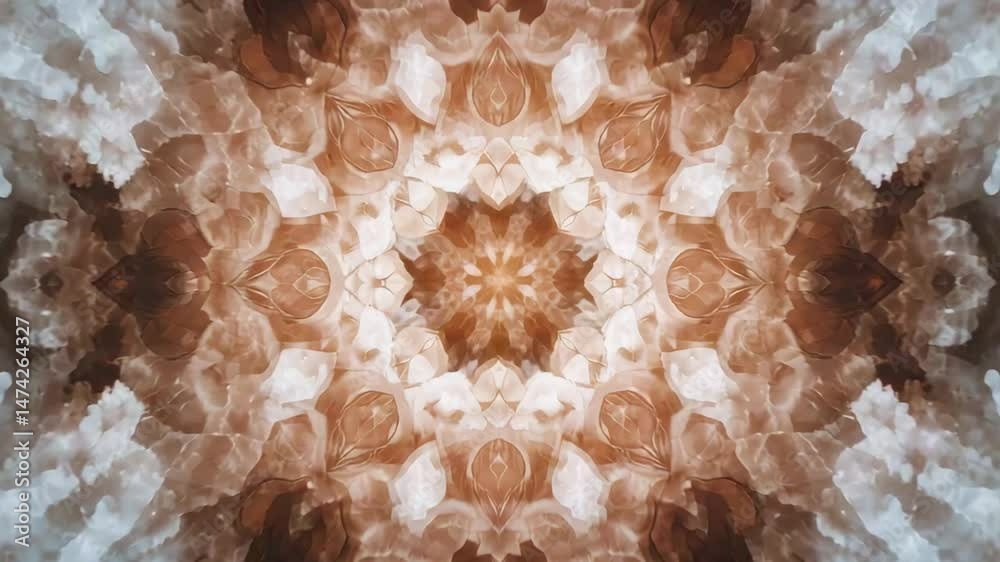 Stunning Brown and White Kaleidoscope Pattern Abstract Background Image Perfect for Design Projects Stunning Brown and White Kaleidoscope Pattern Abstract Background Image Perfect for Design Projects