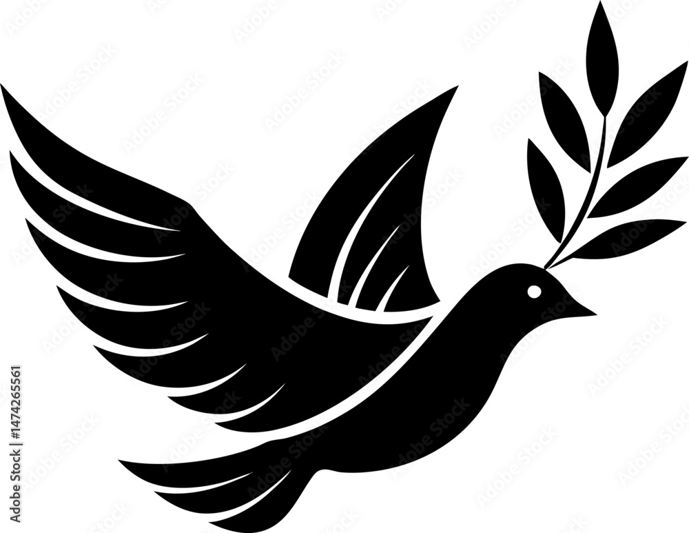 Fototapeta premium dove with peace sign