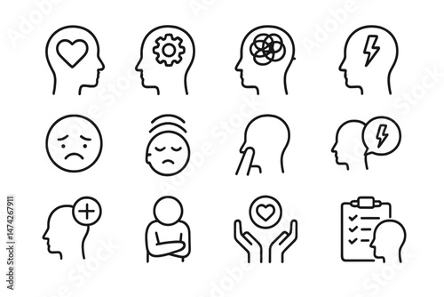 Vector illustration showing various sleep-related icons including alarm clock, bed, and sleep mask