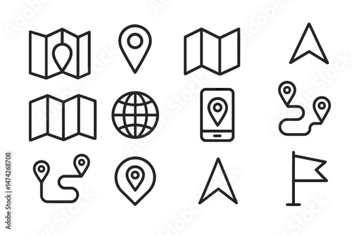 Travel and security checkpoints illustrated in vector graphics displaying various identification processes