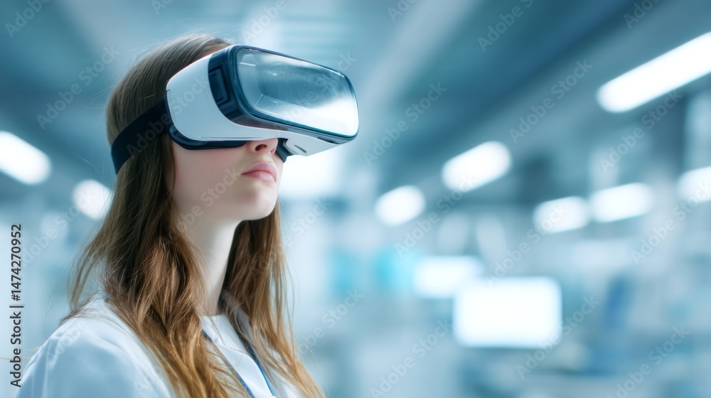 A futuristic lab is where biotech researchers are using virtual reality to manipulate the structures of molecules A futuristic lab is where biotech researchers are using virtual reality to manipulate the structures of molecules
