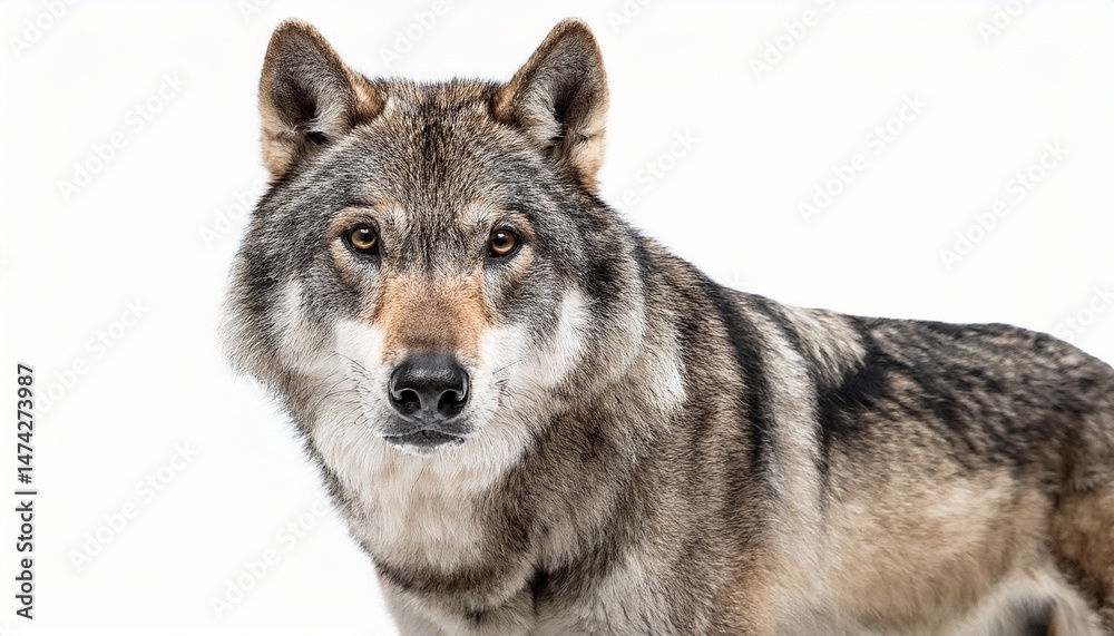 Obraz premium wolf photo white background