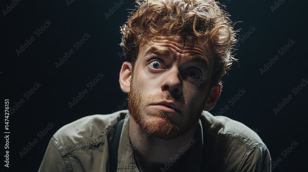 Obraz premium Outtakes of an actor trying to act serious but failing miserably 
