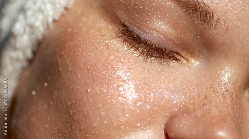 Fototapeta premium Facial treatments designed for seniors at a wellness center incorporate relaxation, skincare, and physical therapy to heal and alleviate stress