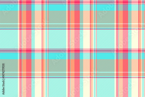 Hispanic vector texture seamless, horizontal pattern tartan plaid. Textured check textile fabric background in teal and light yellow colors.