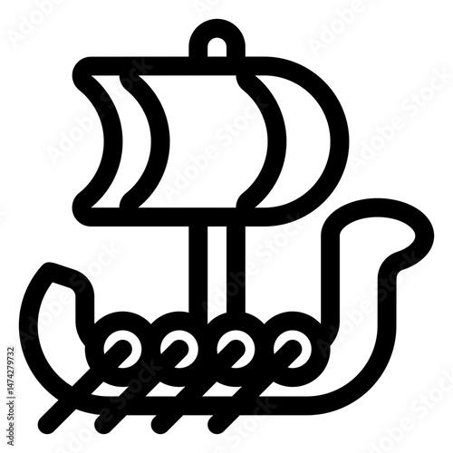 viking ship icon