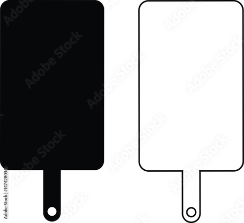 The cutting board icon set. Chopping Board symbol. Black Vector collection isolated on transparent background. Kitchen tool for cooking, web and app. Food and vegetable, cut symbol
