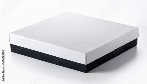 a white box with a black border isolated on white background