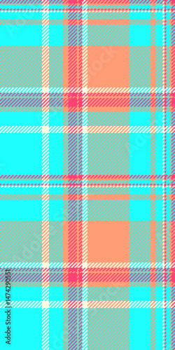 Vibrant teal, coral, and white plaid pattern.  Perfect for textile design, fashion, websites, or branding projects.  This cheerful, summery texture evokes feelings of warmth and happiness.