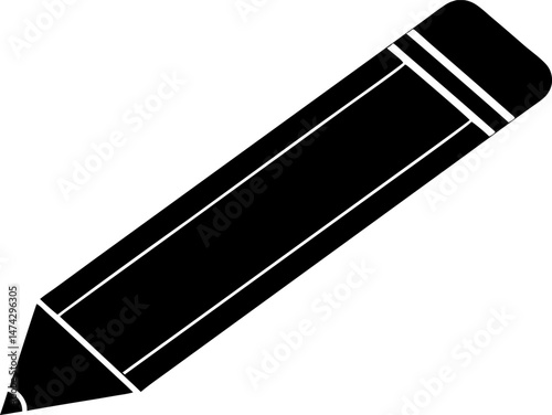 Pencil Eraser Tip Silhouette Vector Illustration 
