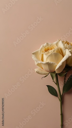 Minimalist, elegant greeting card, wedding card, invitation card, with copyspace