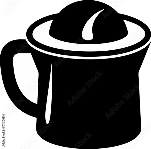 Plastic Mug Spout Silhouette Vector   