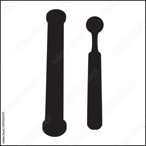 Rolling Pin Silhouette Clipart