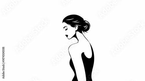 Elegant Line Art Portraits – Minimalist Black & White Female Faces
