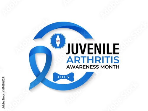 Juvenile Arthritis awareness month is july medical concept. Juvenile arthritis causes joint swelling, pain, and stiffness, making everyday activities difficult for affected children.