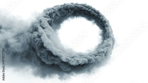 dynamic ring shape formation  isolated on white background