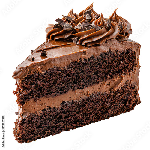 Obraz na płótnie chocolate cake isolated on transparent background w salonie