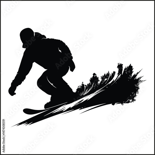 Snowboard Silhouette Clipart