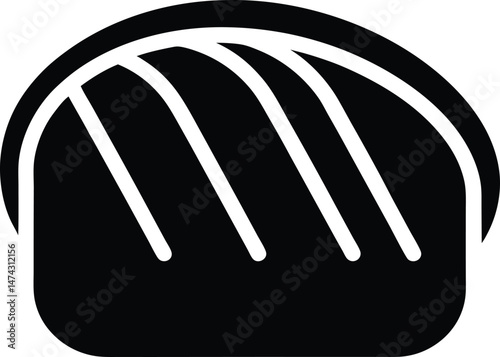 bread stencil icon vector illustration