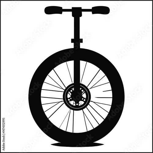 Unicycle Silhouette Clipart