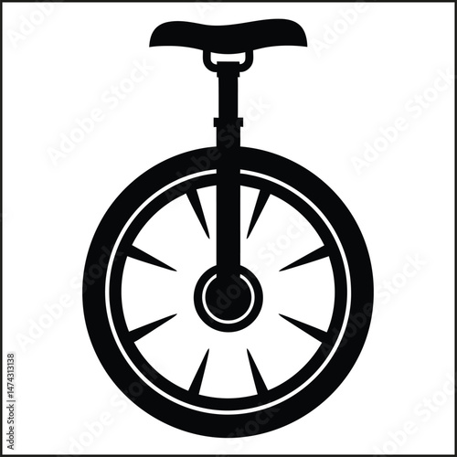 Unicycle Silhouette Clipart