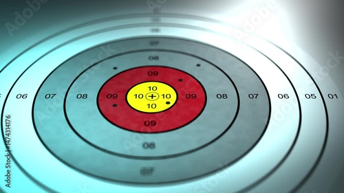 Camera Pans over Military Target - Ominous Blue Tint - Getting Shot with Bullets.