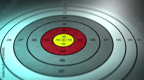 Camera Pans over Military Target - Ominous Blue Tint