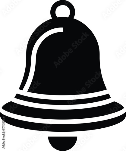court bell stencil icon vector illustration