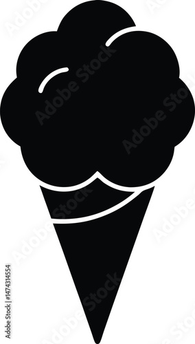 cotton candy cone icon vector illustration