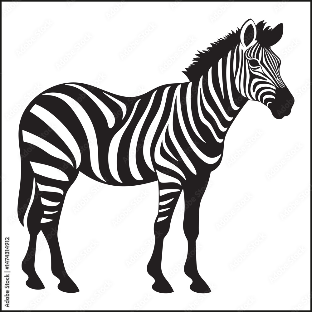 Obraz premium Zebra Silhouette Clipart