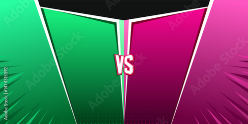 Vs versus match background banner for team fight, gaming, sports, tournaments, battle, competition banner
