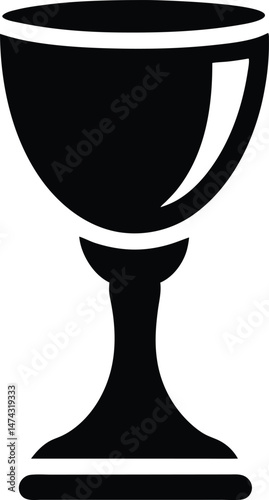 goblet stencil icon vector illustration