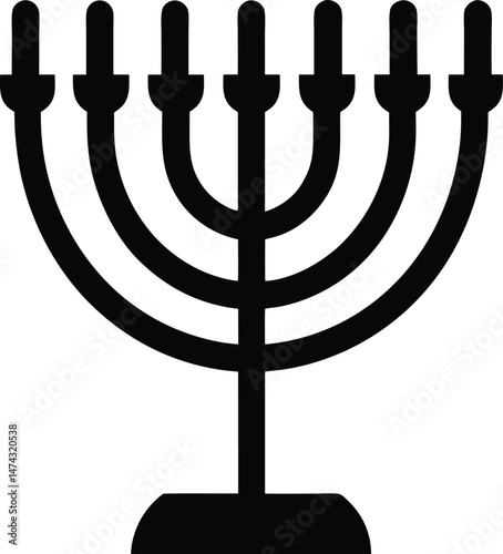 hanukkah menorah icon vector illustration
