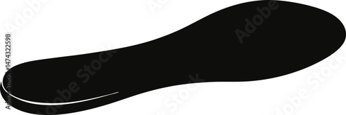 Shoe Insole Edge Silhouette Vector Illustration 