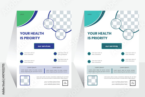 Elegant Modern Medical flyer Design With Simple & Slick Template 