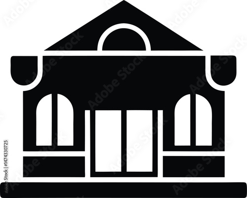 restaurant building icon vector illustration