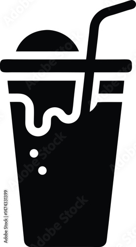 slushy drink icon vector illustration
