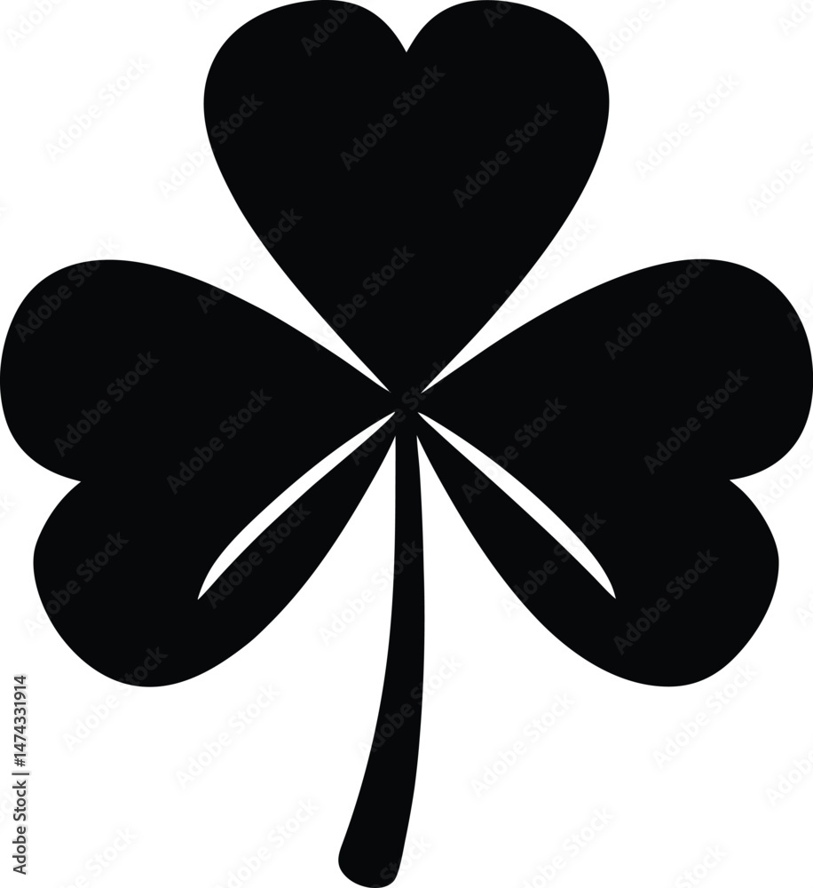 st patrick s day clover icon vector illustration