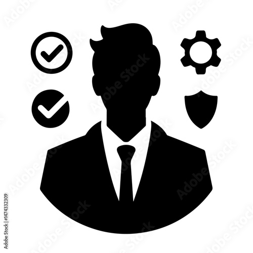Waving Person Silhouette for Greeting and Communication Design